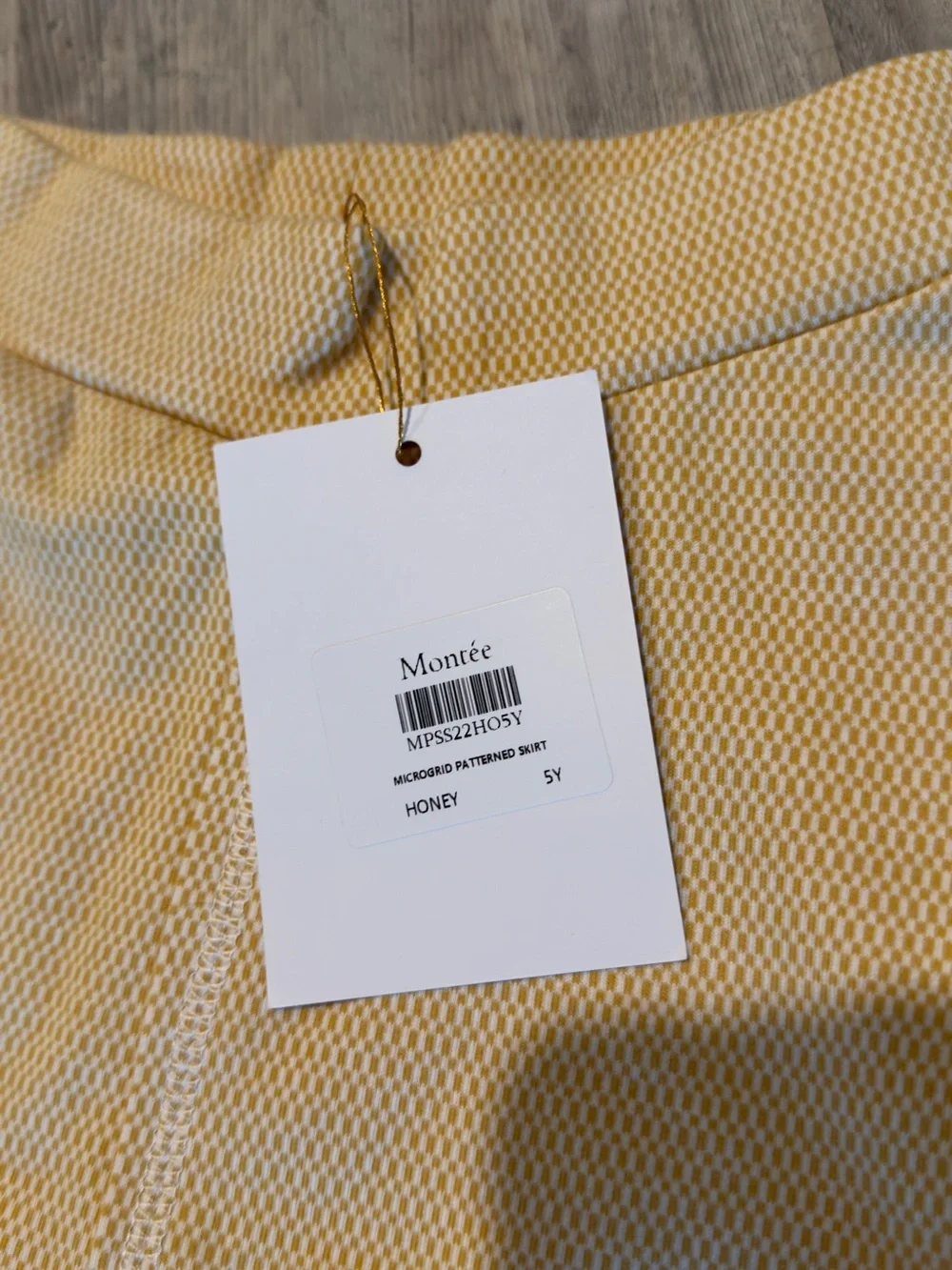 Yellow Textured A-Line Skirt